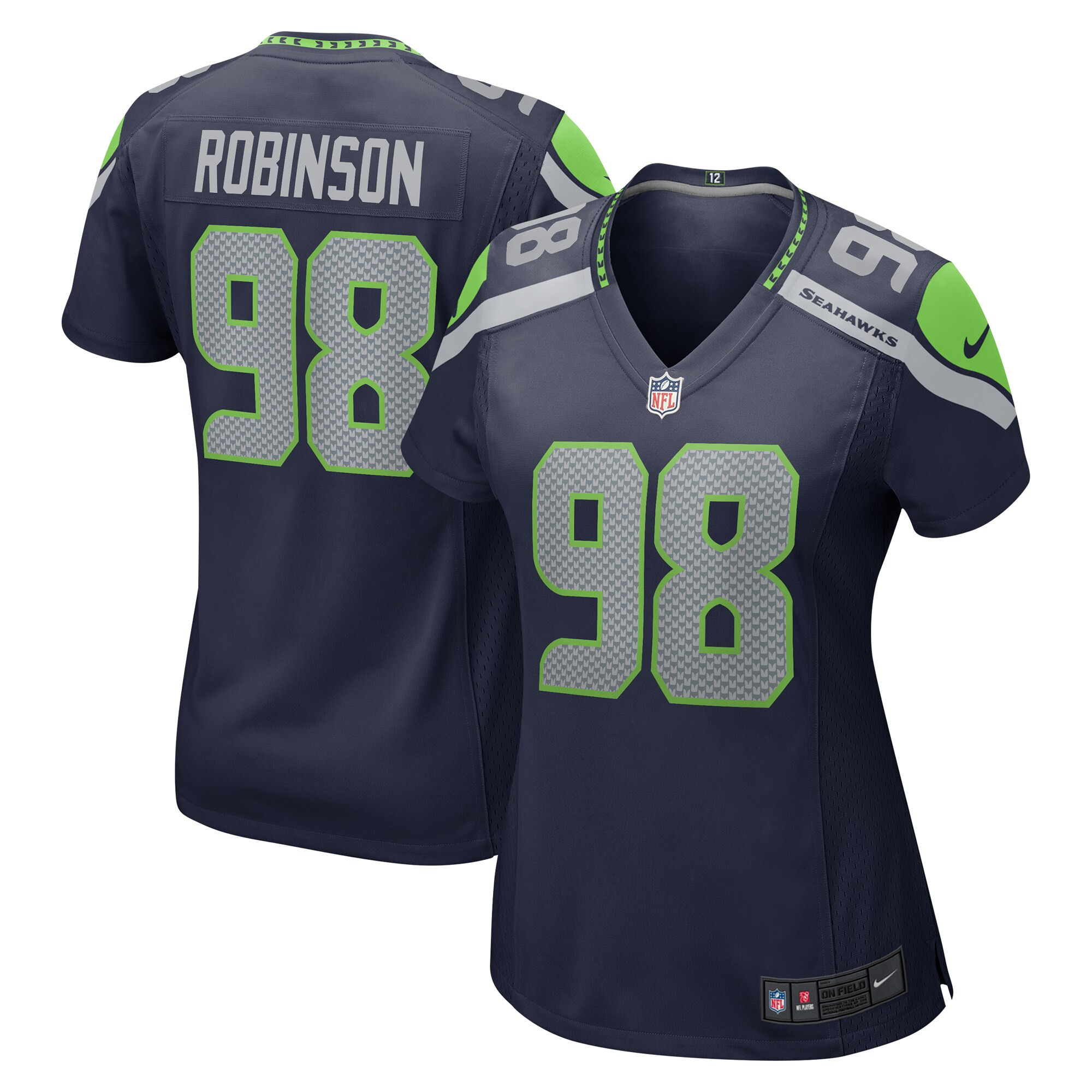 Alton Robinson Seattle Seahawks Womens Game Jersey – College Navy NFL