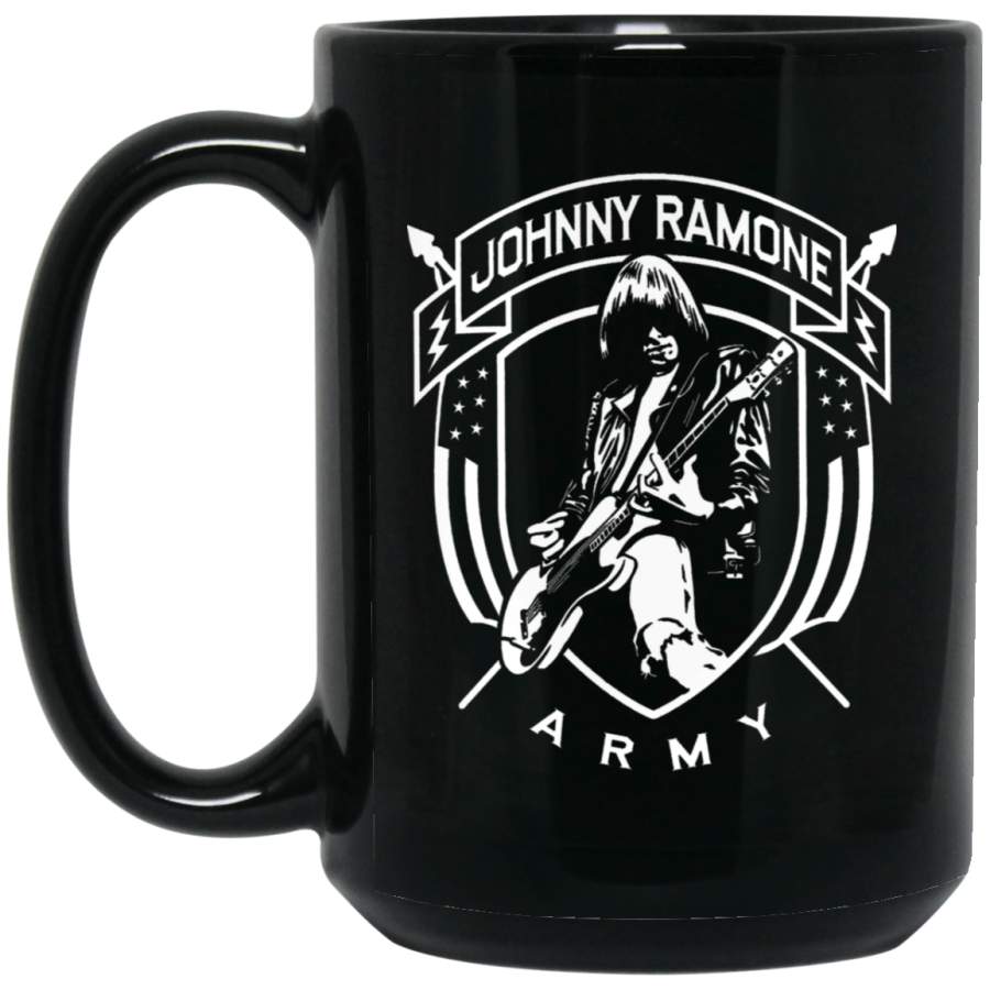 Johnny Ramone ARMY Big Black Mug