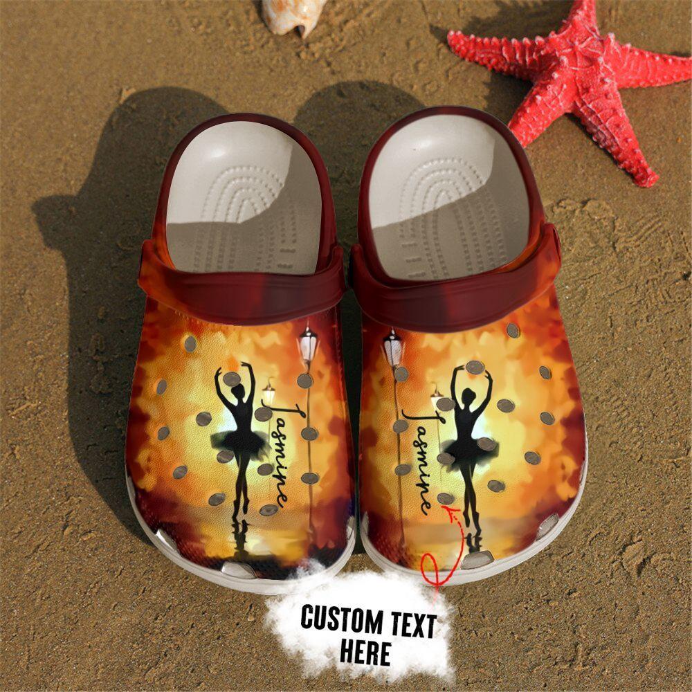 Ballet Personalized Clog, Custom Name, Text Retro Ballet, Fashion Style For Women, Men, Kid, Print 3D