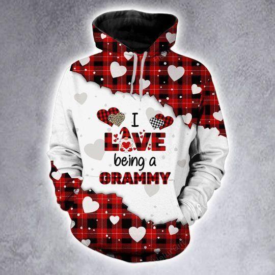 Apayprints -I Love Being A Grammy Leopard Red Buffalo 3d All Over Printed Hoodie Set