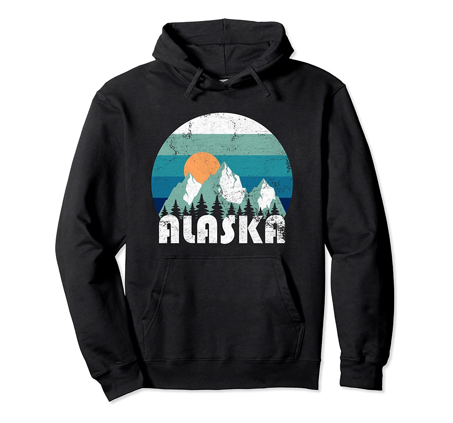 Alaska State Retro Vintage Pullover Hoodie, T-Shirt, Sweatshirt, Tank Top, Racerback, Dolman