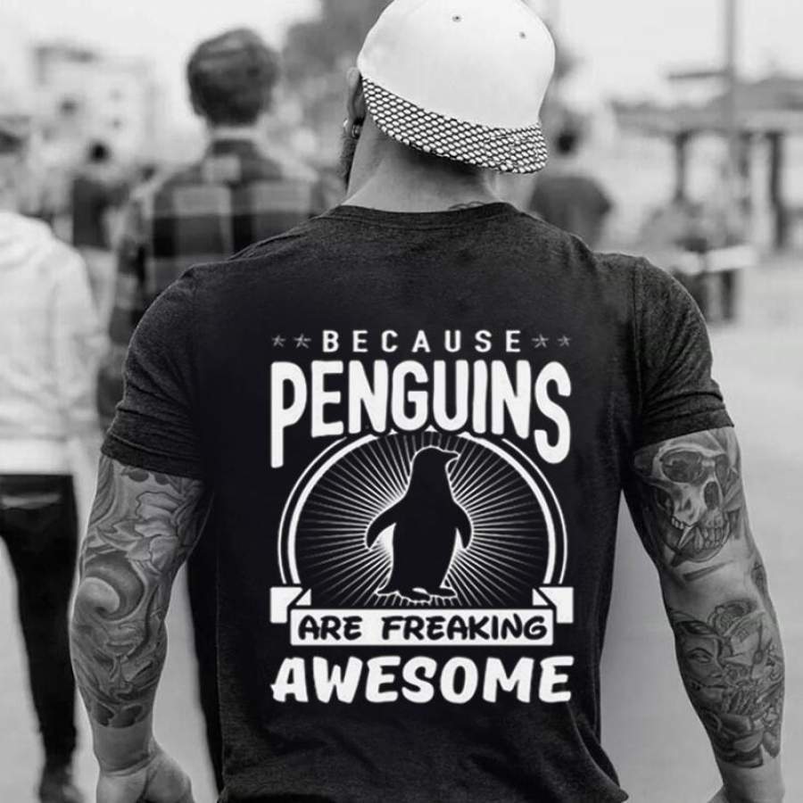 Penguins Are Freaking Awesome T Shirt Penguins T Shirt  Funny T Shirts Graphic Tees