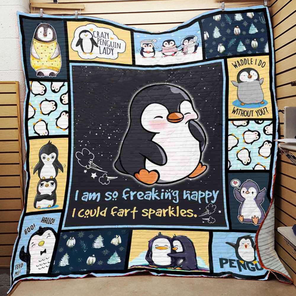 Mp0310 – Penguin – I Am So Freaking Happy – Quilt