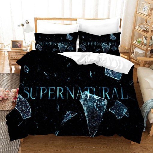 Supernatural Dean Sam Winchester 24 Duvet Cover Pillowcase Home Decor 3D Bedding Set