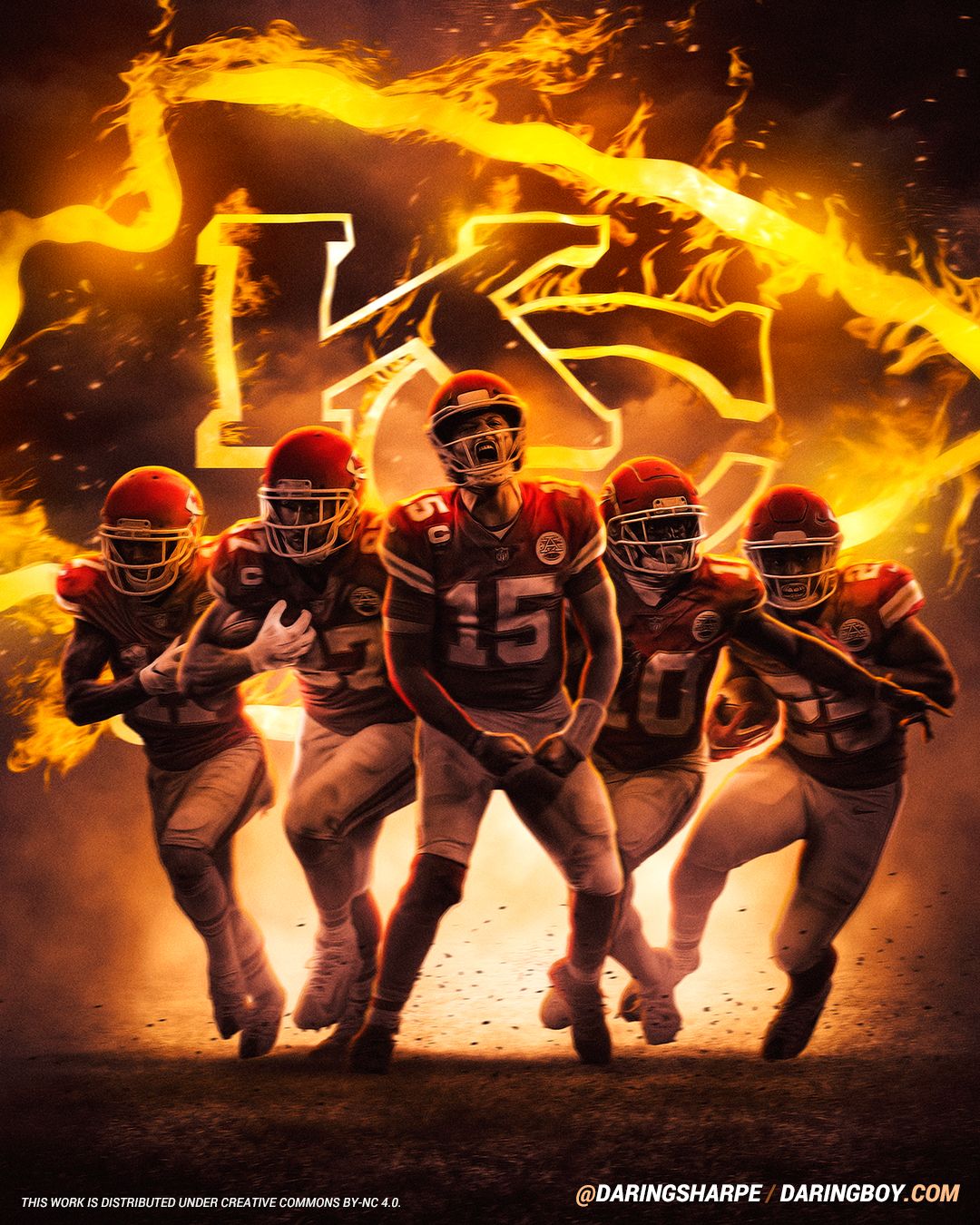 Kansas City Chiefs Mahomes #15 Hill #10 Kelce #87 Hardman #17 Edwards-Helaire #25 Poster For Fans poster canvas