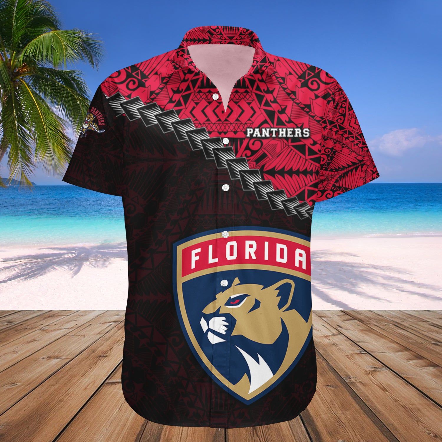 Florida Panthers Hawaii Shirt Grunge Polynesian Tattoo – Nhl