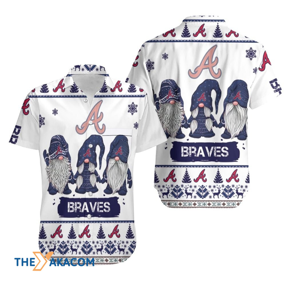 Atlanta Braves Christmas Gnomes Gift For Fan Nfl Short Sleeve Hawaii Shirt Ha11159