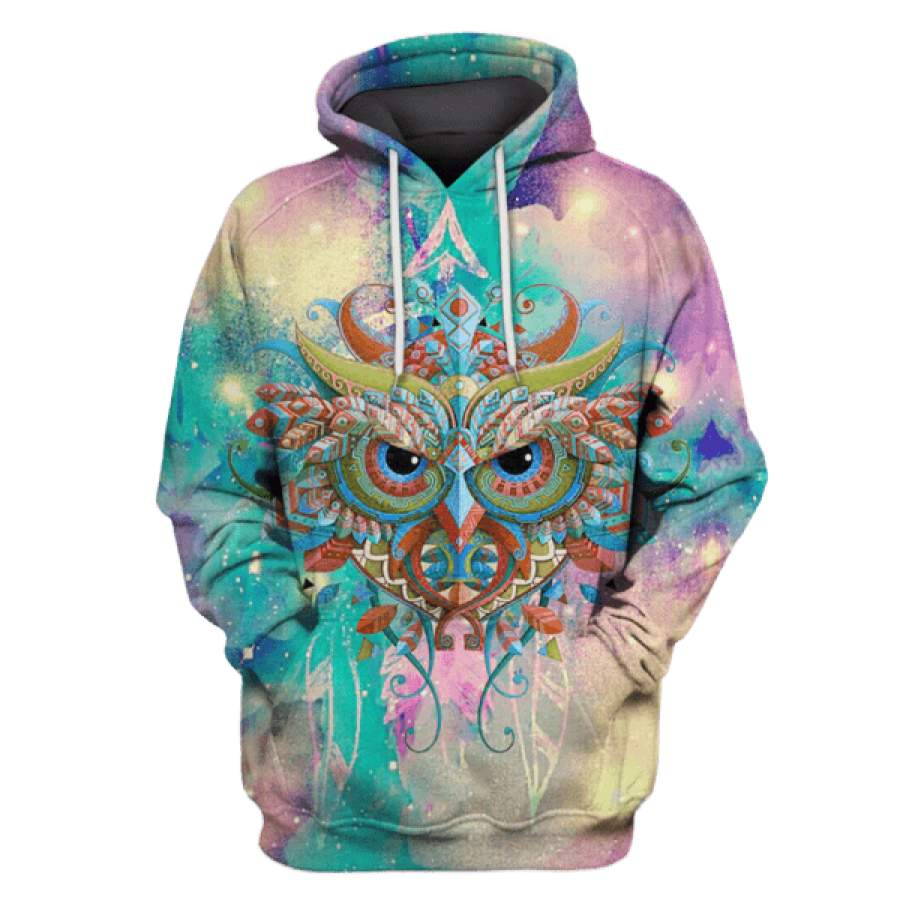 3D Owl Hoodie – Tshirt HC1405