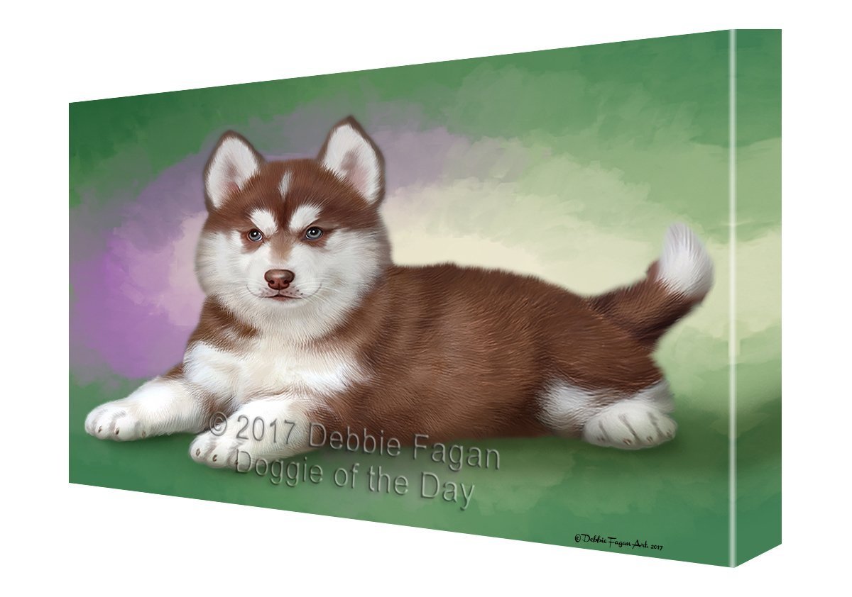 Siberian Husky Puppy Dog Canvas Wall Art D127