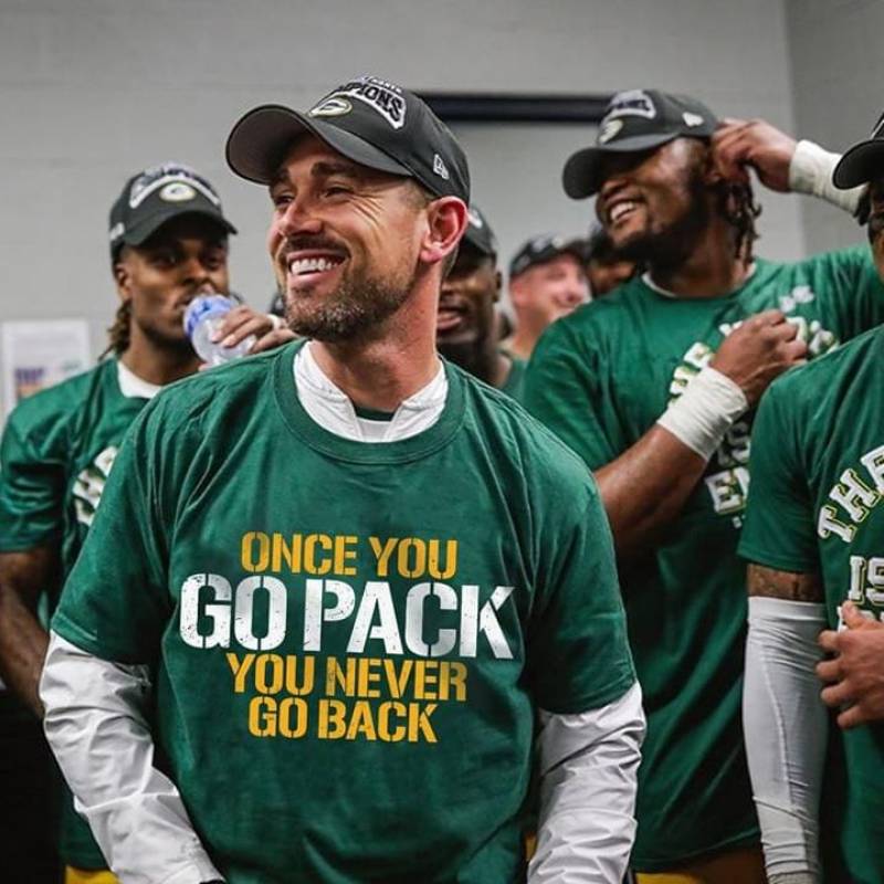 Once You Go Pack You Never Go Back Green Bay Packers Great Support For Green Bay Packers Cool Gift For Green Bay Packers Lovers Dark Green Men And Women T Shirt S-5Xl