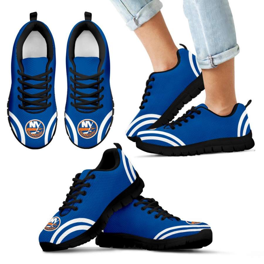 Lovely Curves Stunning Logo Icon New York Islanders Sneakers