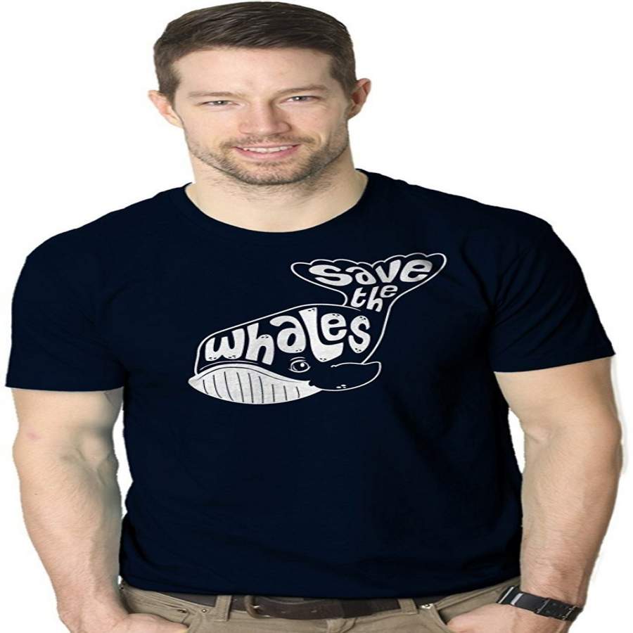 Whale Tail Save The Whales T Shirt Funny Animal Tee Cool Fishing Shirts