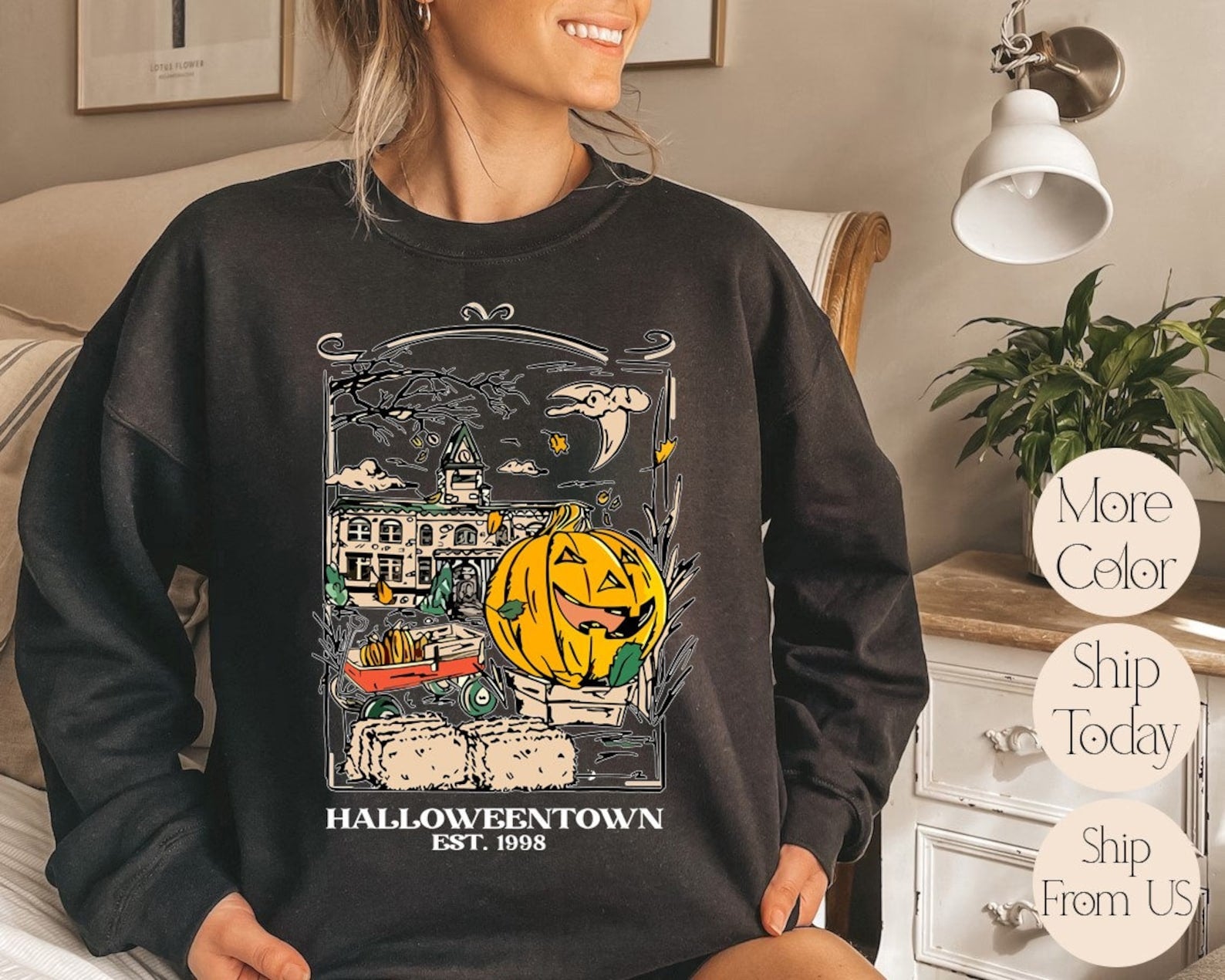 Halloweentown 1998 Sweatshirt 2D Crewneck Sweatshirt All Over Print Sweatshirt For Women Sweatshirt For Men Sws4027