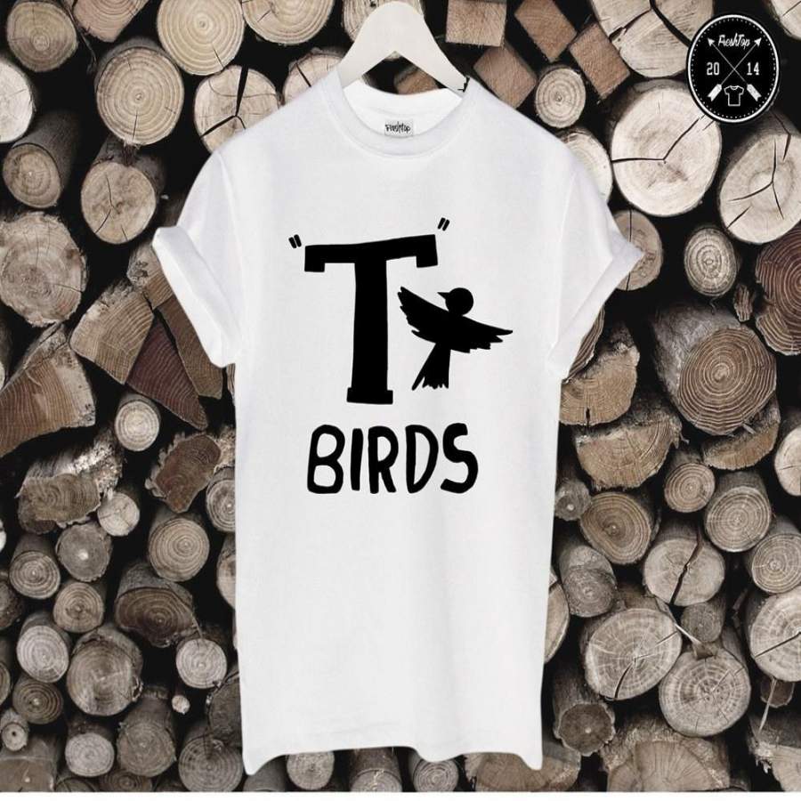 T-Birds T Shirt John Travolta Grease Rydell High Stag Movie Fancy Dr Tbirds