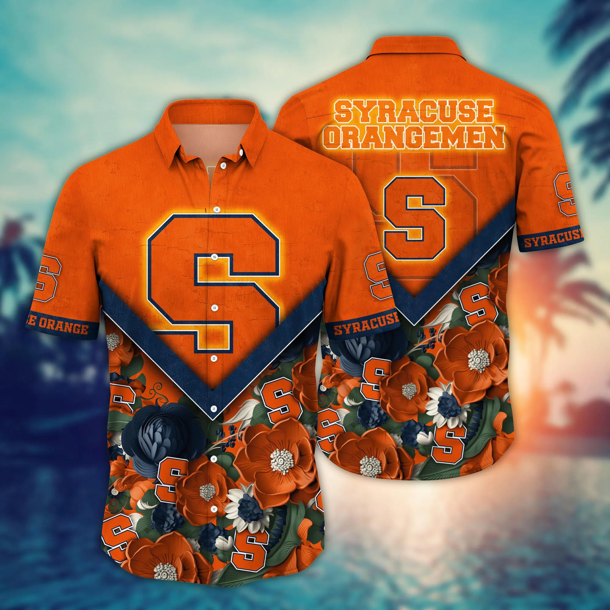 Syracuse Orange NCAA Hawaiian Shirt Custom Fireflies Aloha Shirt