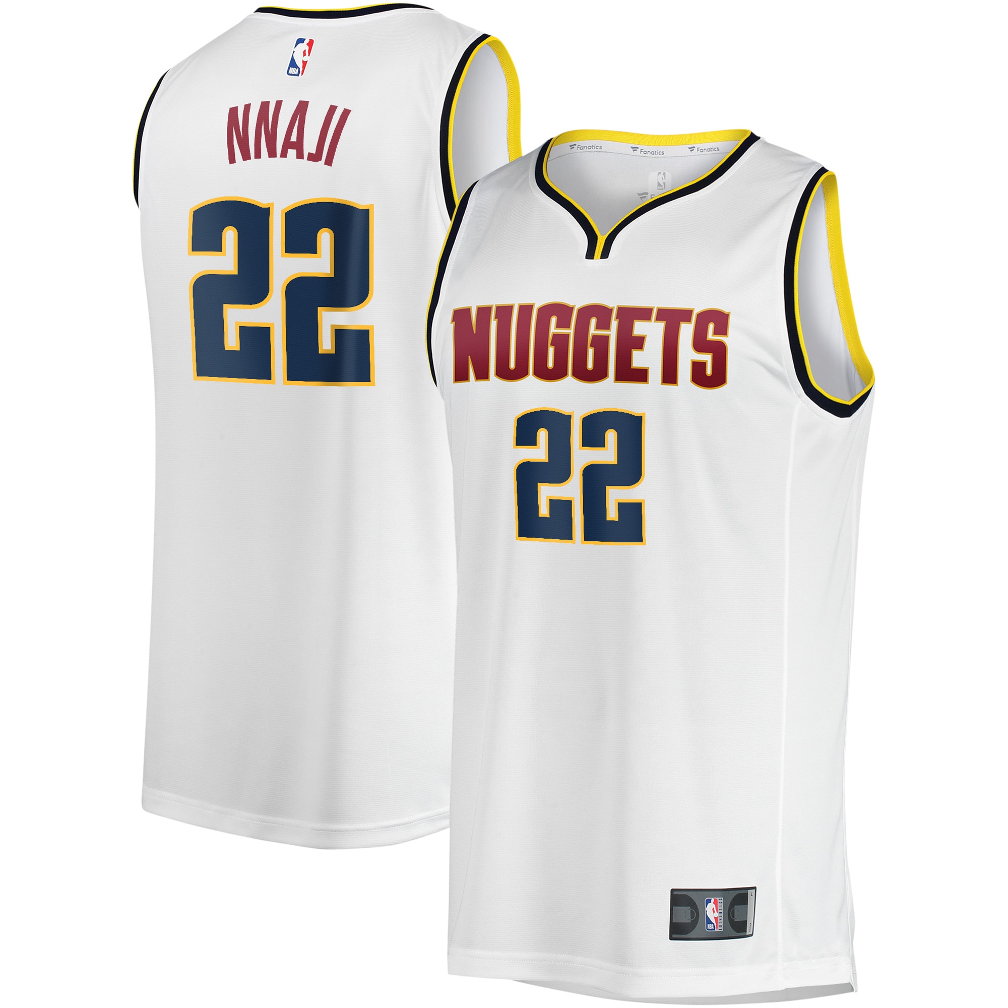 Zeke Nnaji Denver Nuggets Branded Youth Fast Break Player Jersey – Association Edition – White