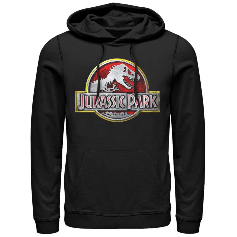 Jurassic Park Men’s Chrome Logo  Lightweight Hoodie