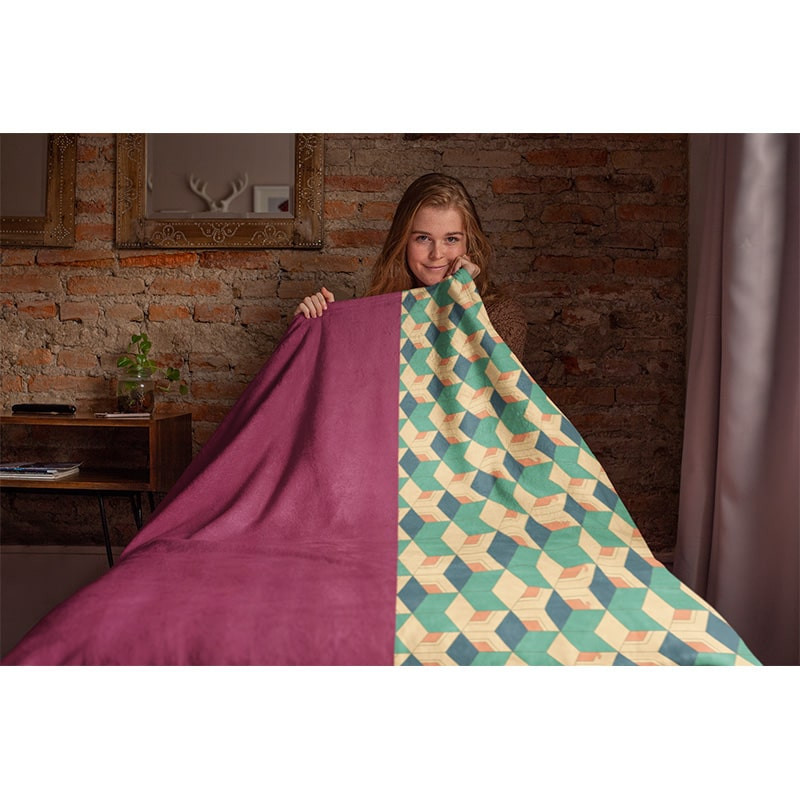 Tomioka Giyuu Half-N-Half Checkered Demon Slayer Kimetsu No Yaiba Blanket