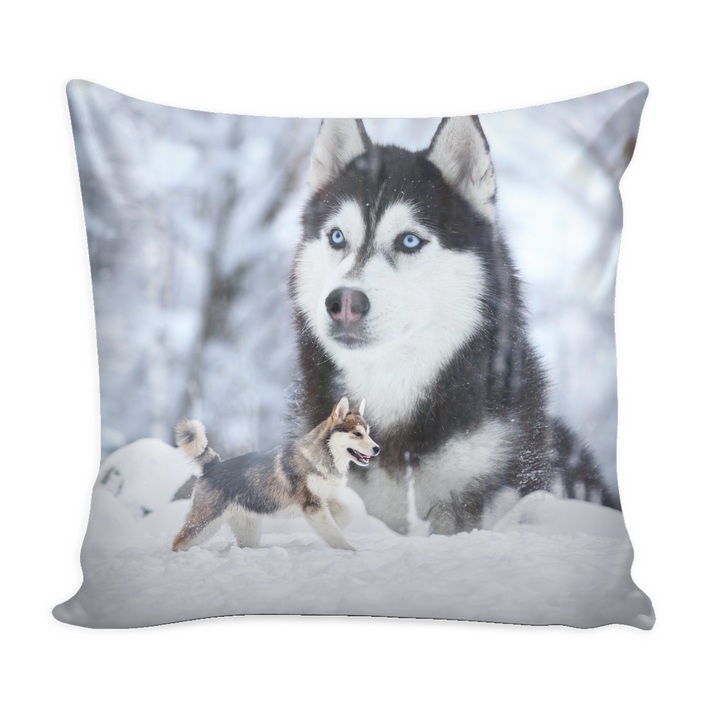 Siberian Husky Throw Pillows