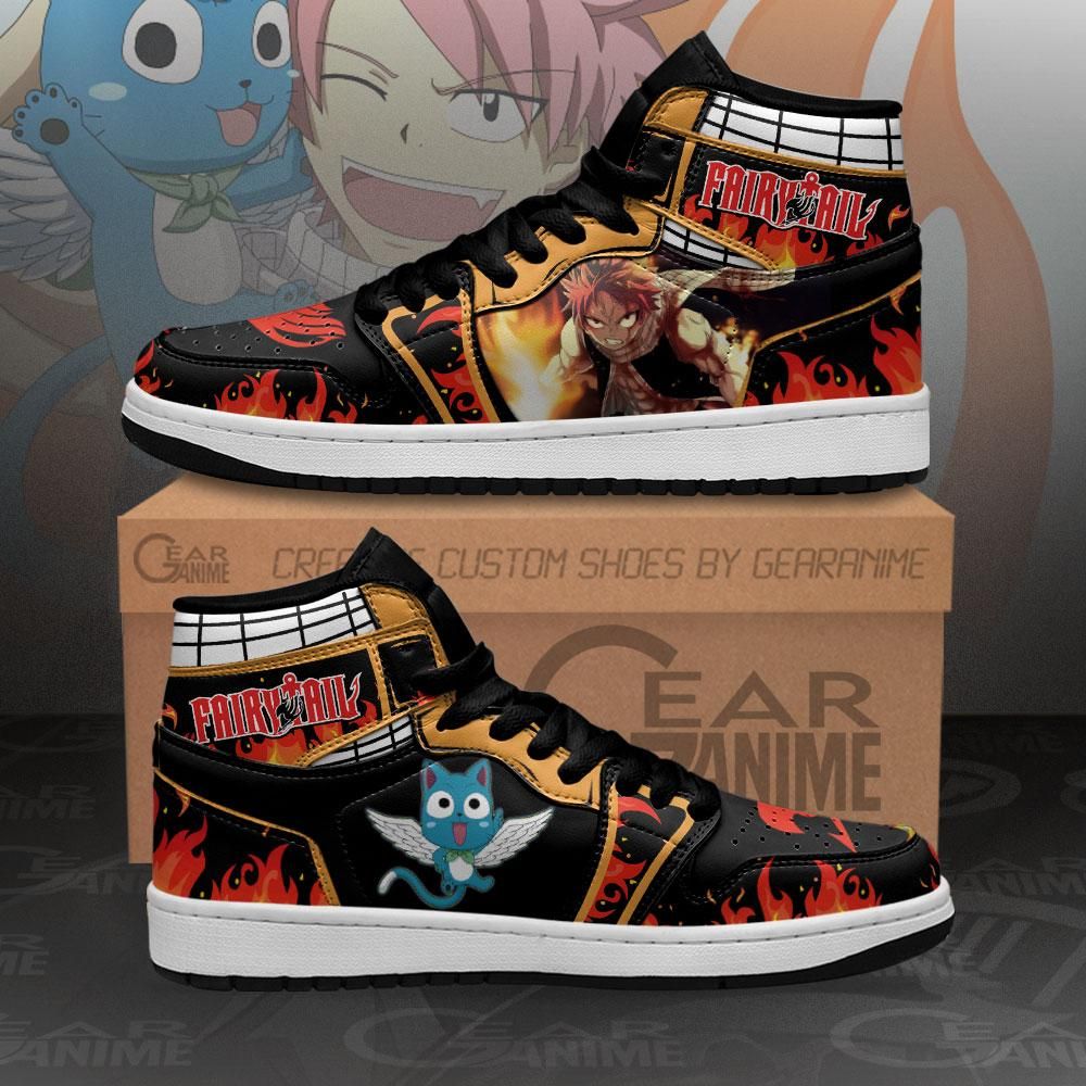 Natsu And Happy Fairy Tail Anime Mn11 Air Jordan Shoes Sport Sneakers