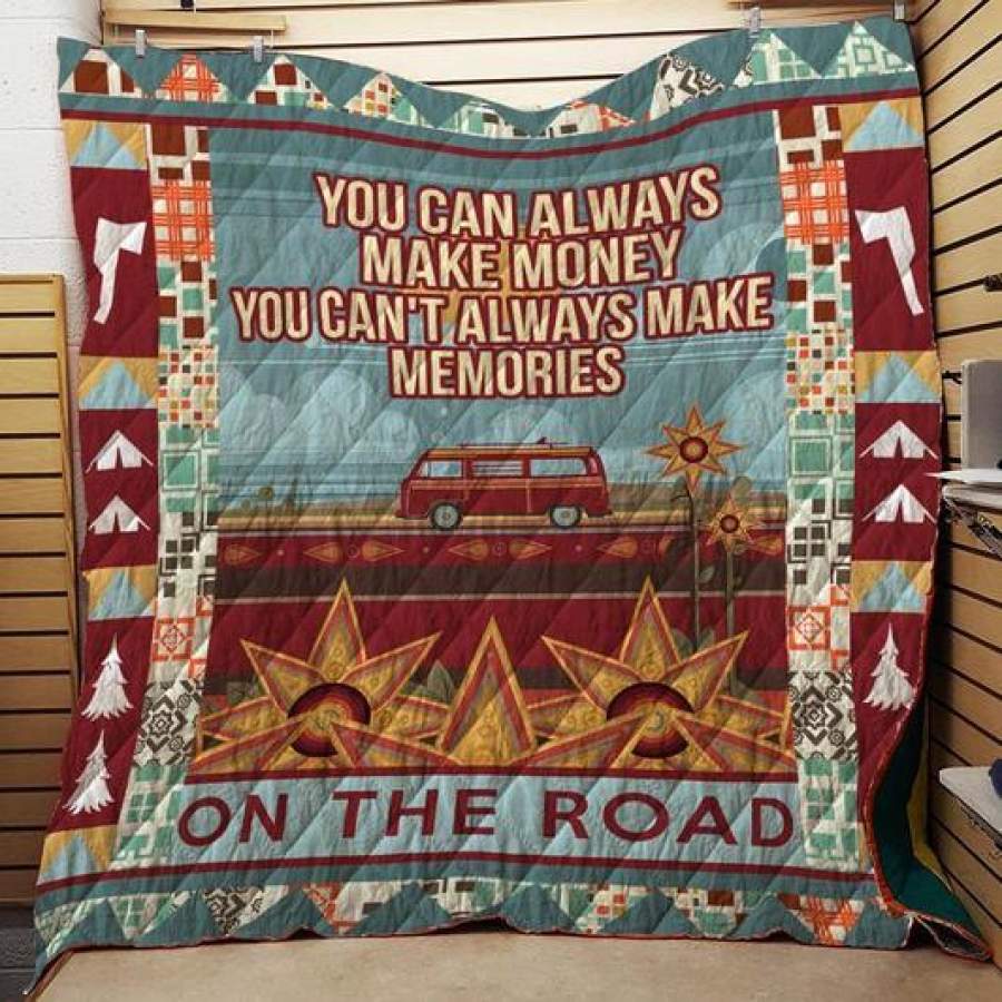 Wozoro Quilt Blanket Camping You Can’t Always Make Memories Twin Queen King Size