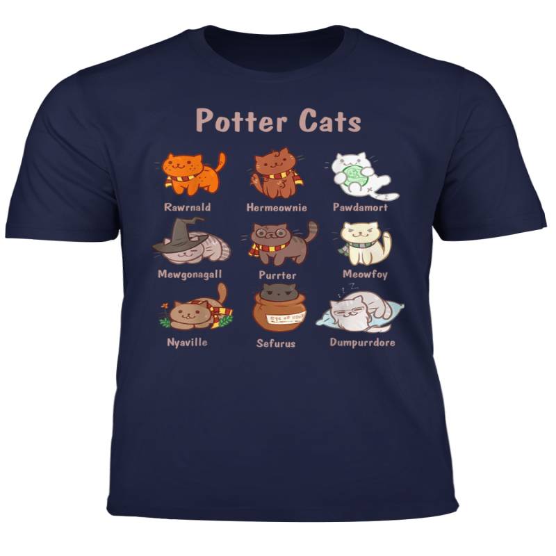 Potter Cats Kitten Funny Harry Pawter Cute Gift T Shirt