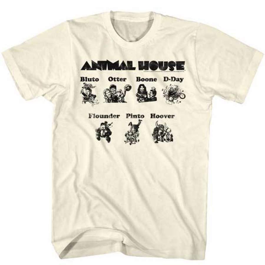 ANIMAL HOUSE-CARTOONS-NATURAL ADULT S/S T-SHIRT