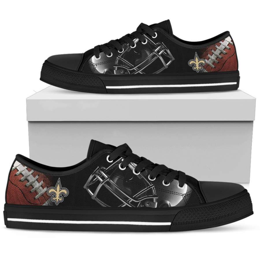 Artistic Scratch Of New Orleans Saints Low Top Shoes