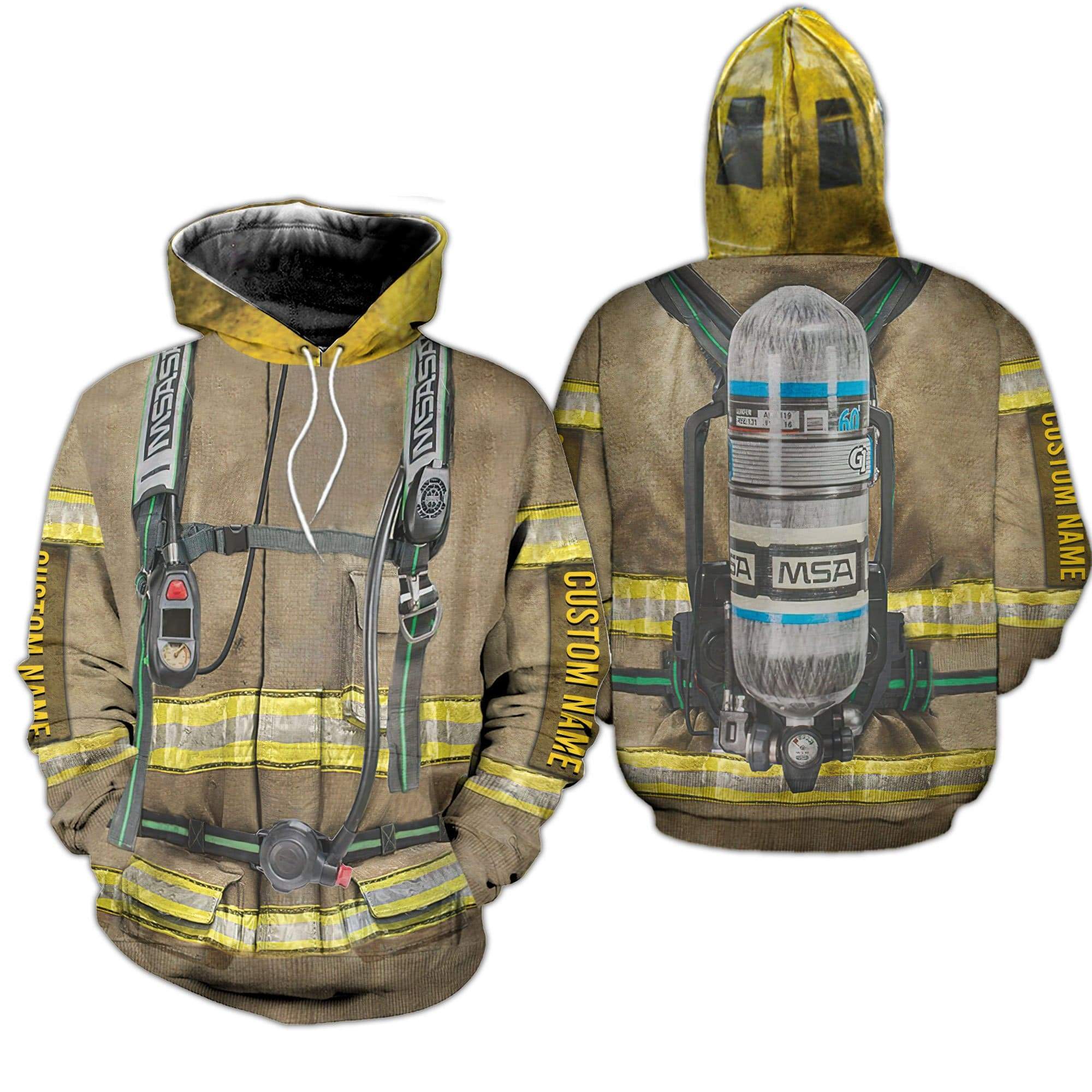 Firefighter Suit Custom Name Hoodie 3D #KV