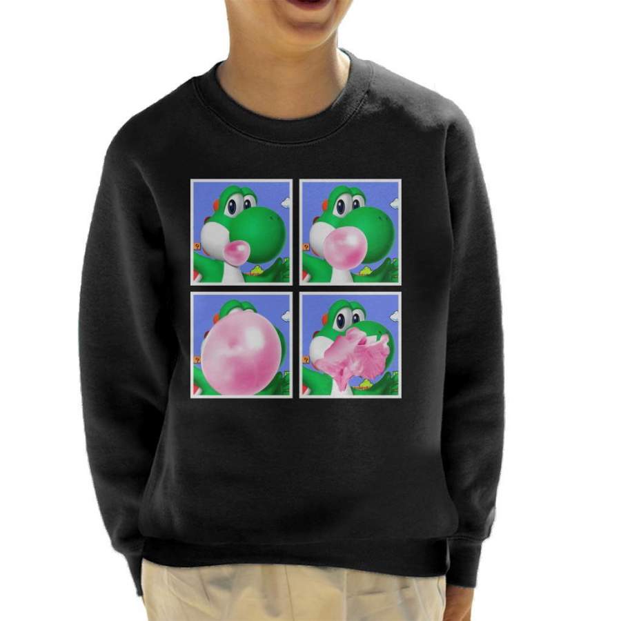 Yoshi Bubblegum Super Mario Kid’s Sweatshirt