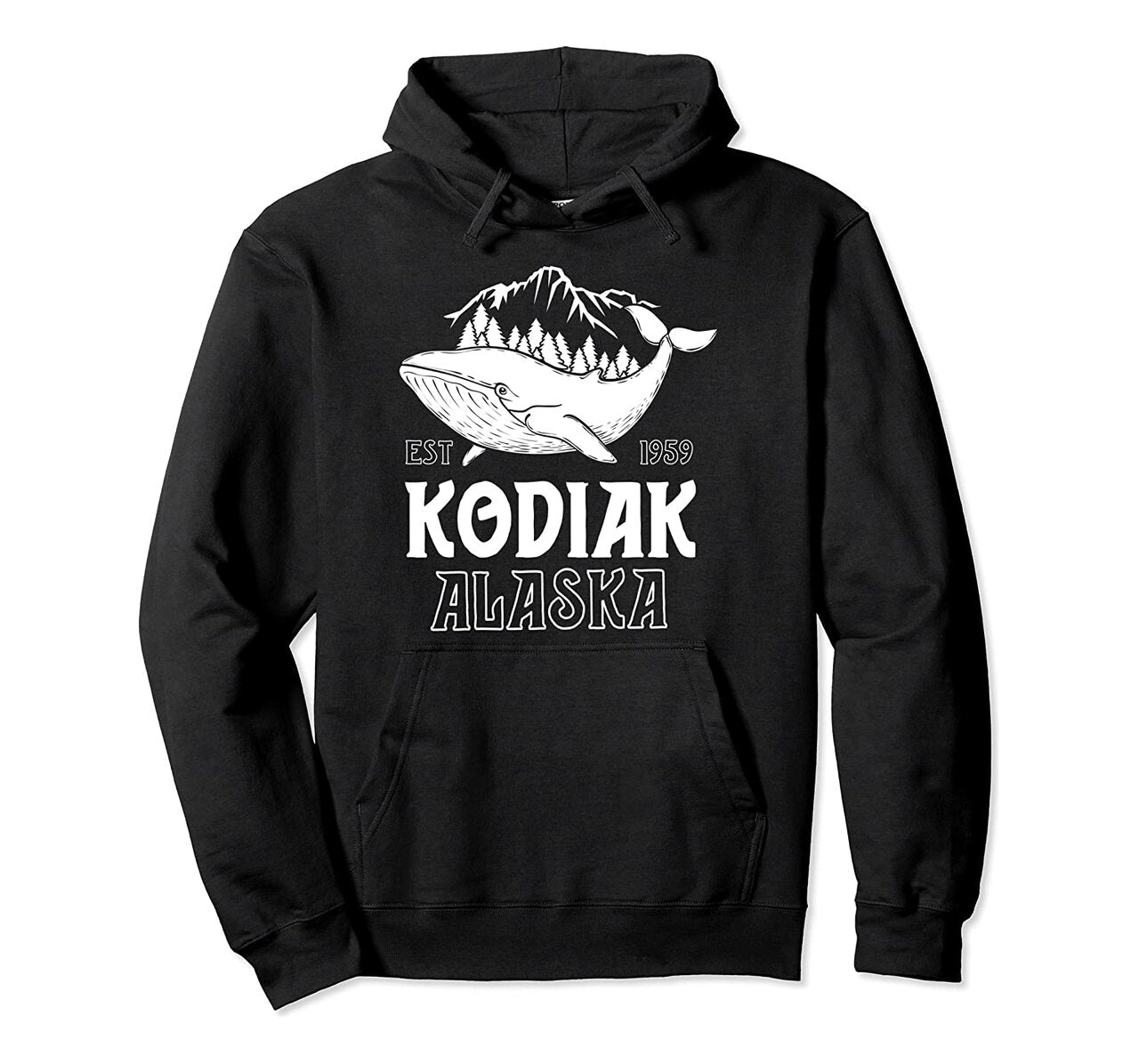 Kodiak Alaska T Shirt Whale Hiking Cruise Family Vacation Pullover Hoodie