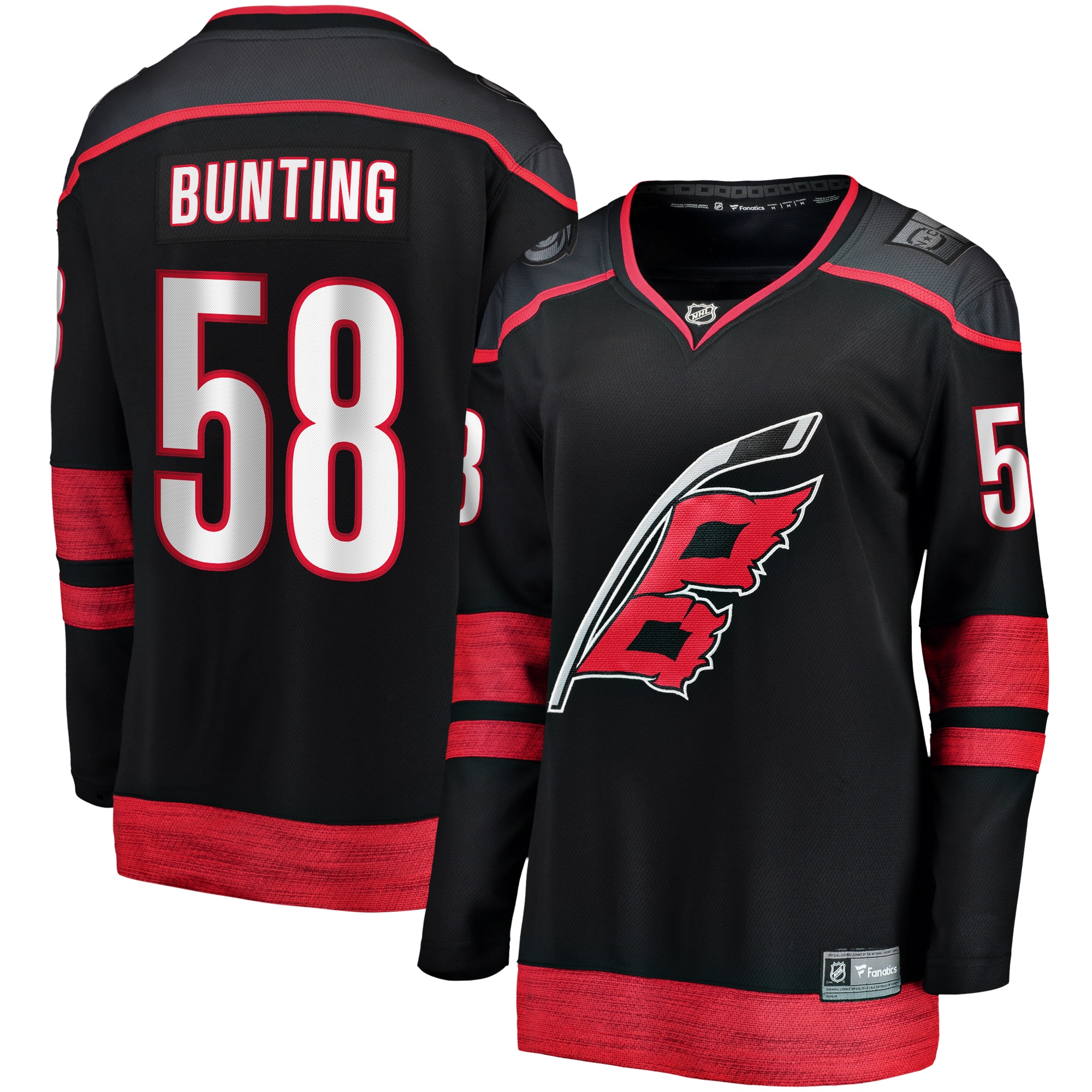 Women's Carolina Hurricanes Michael Bunting Black Home Breakaway Player Jersey