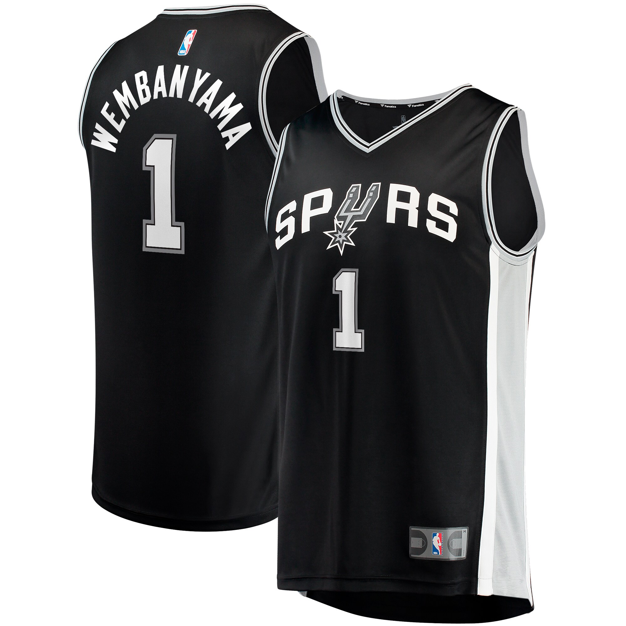 Victor Wembanyama San Antonio Spurs Fast Break Jersey – Icon Edition – Black