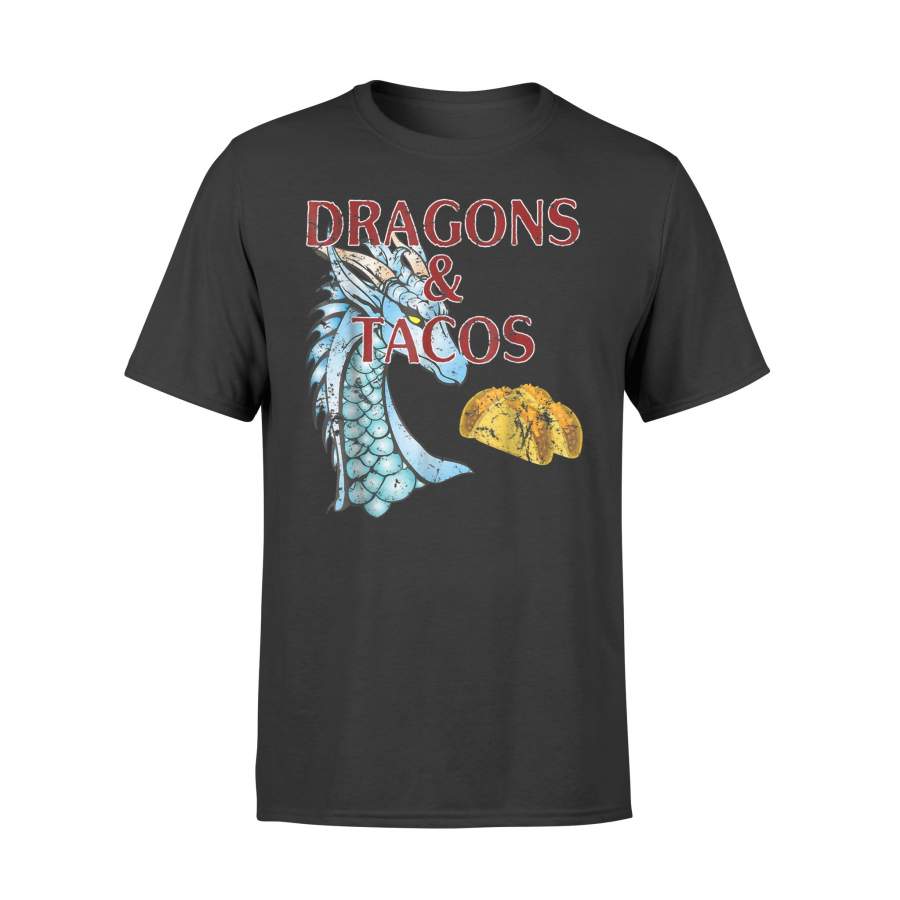 Blue Dragon And Cheese Tacos Funny Fantasy Mexican T Shirt