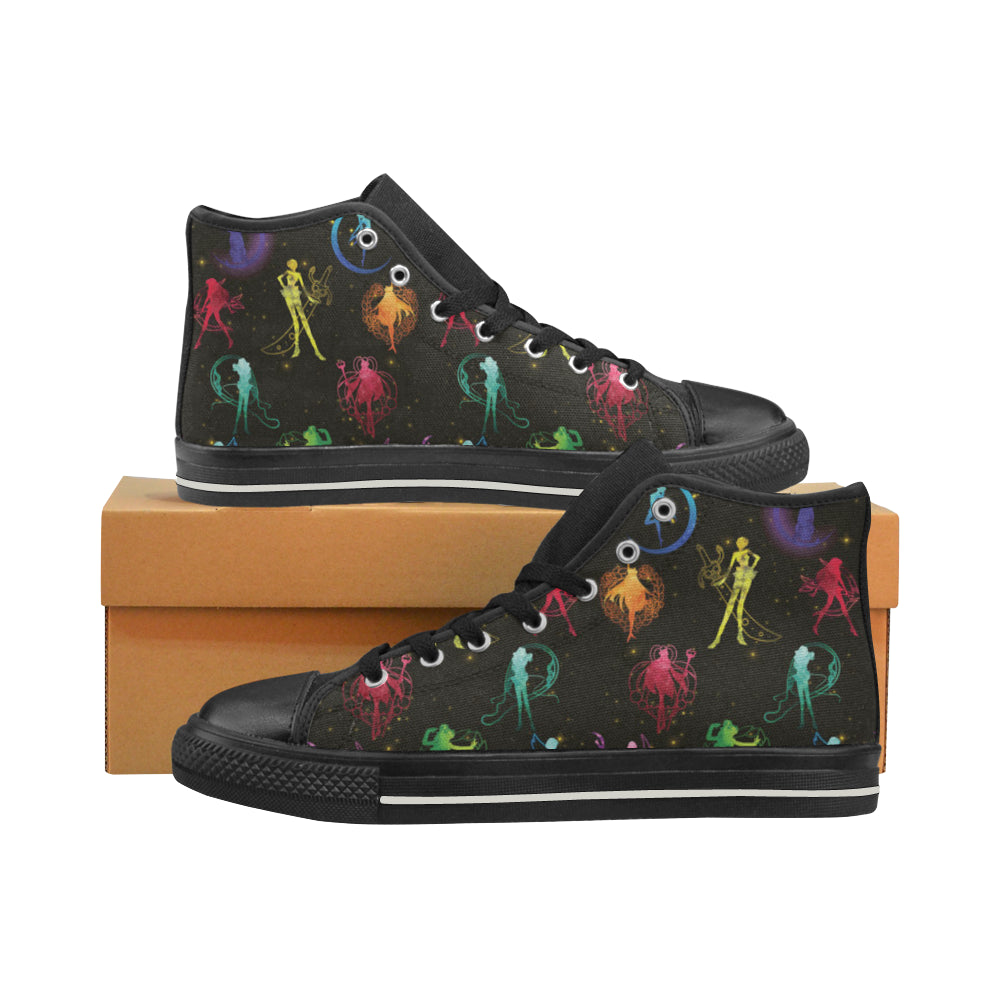 All Sailor Soldiers Black Men’s Classic High Top Canvas Shoes