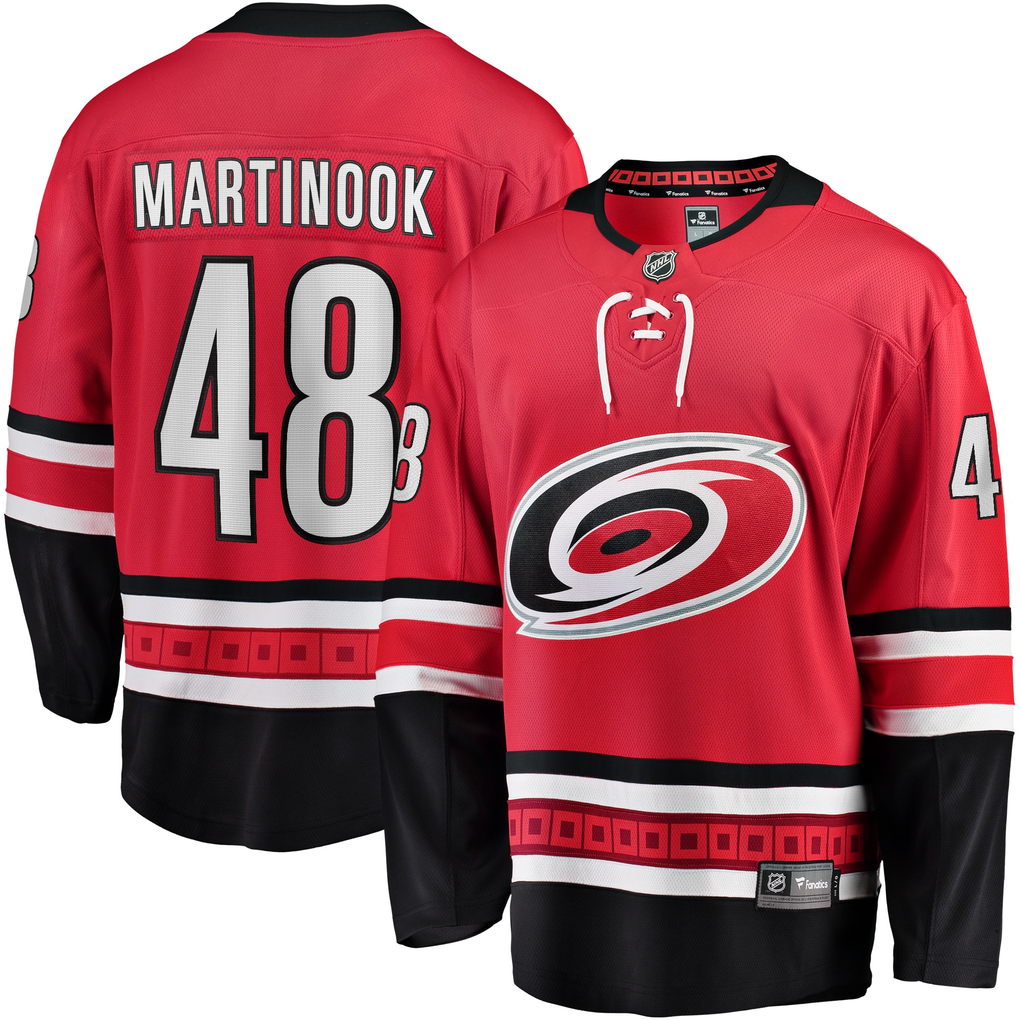 Men's Carolina Hurricanes Jordan Martinook Red Alternate Breakaway Player Jersey