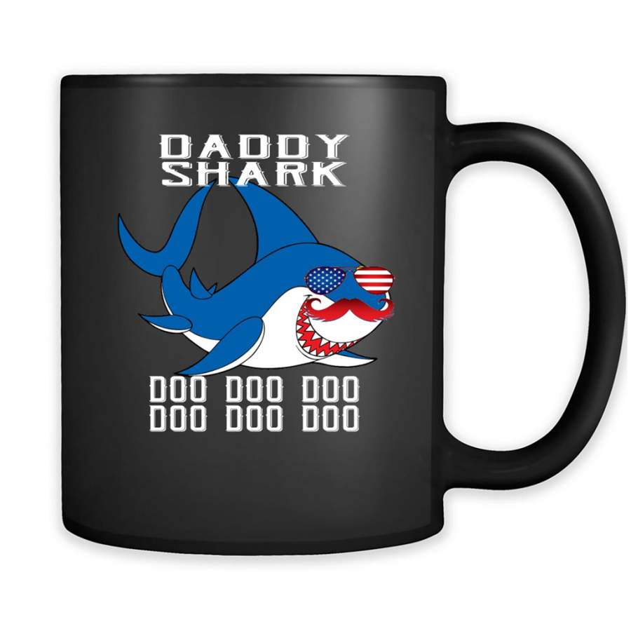 Daddy Shark Doo Doo Doo 2 – Full-Wrap Coffee Black Mug