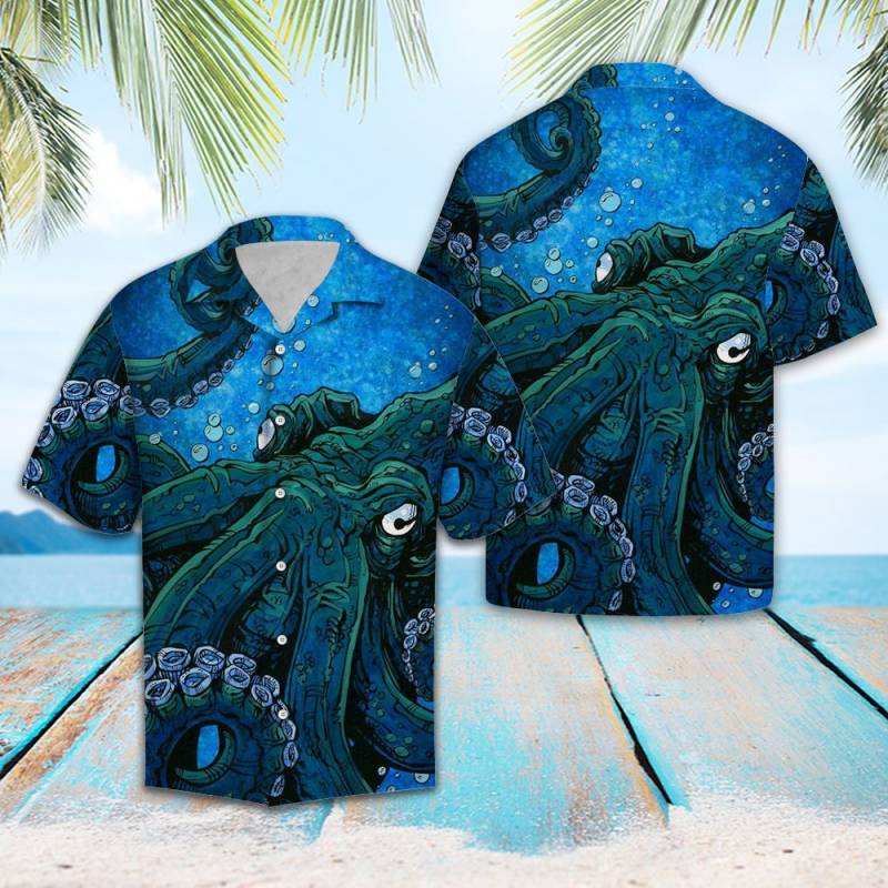 Blue Octopus Hawaii Shirt Ha9738