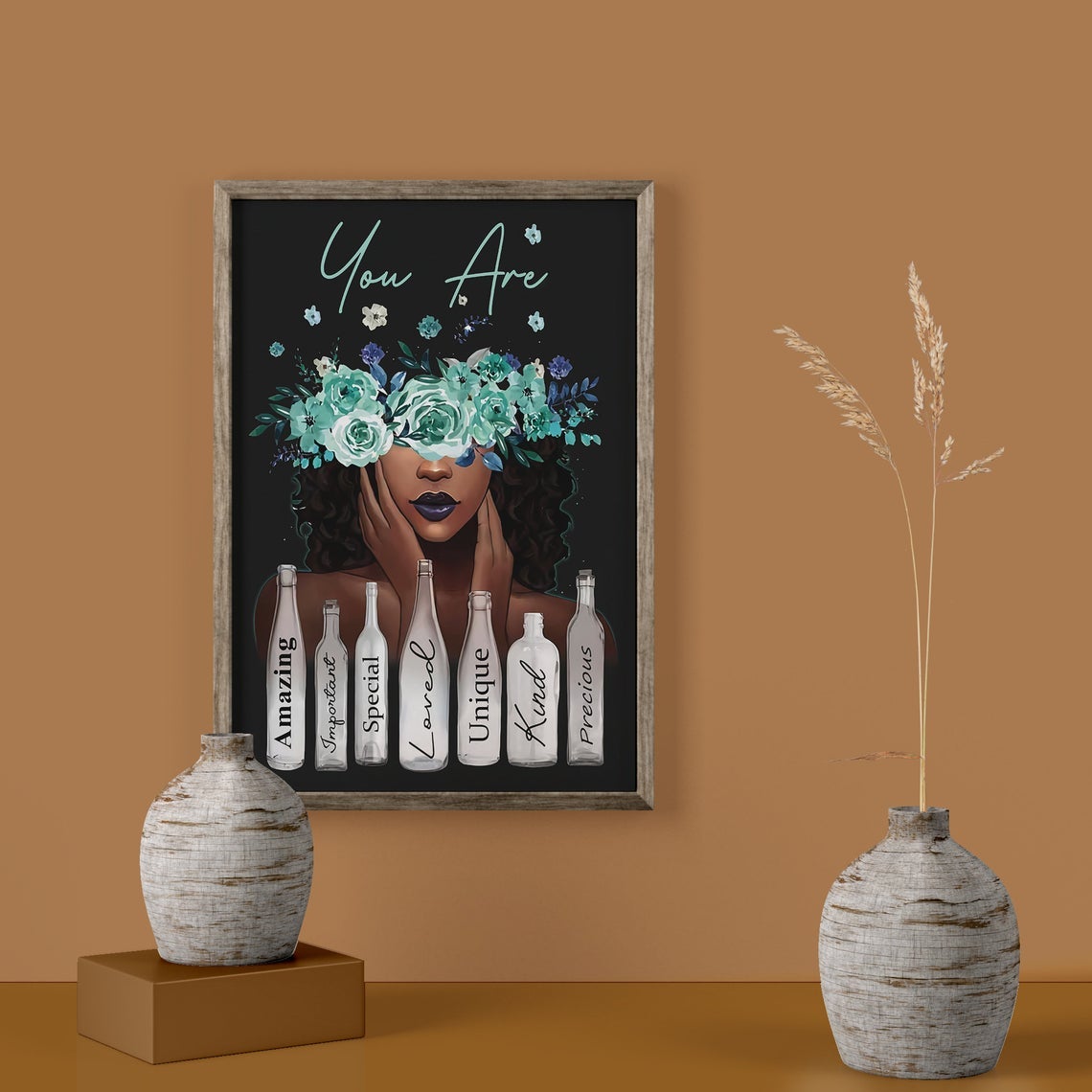 Black Girl Poster – You Are Enough Amazing Poster, Black Queen Canvas And Poster, Canvas Wall Art, Wall Decor Visual Art