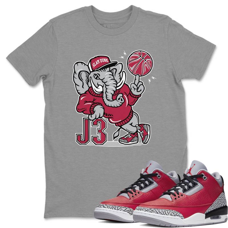 AJ3 Elephant Heather Grey T-Shirt – Air Jordan 3 Unite