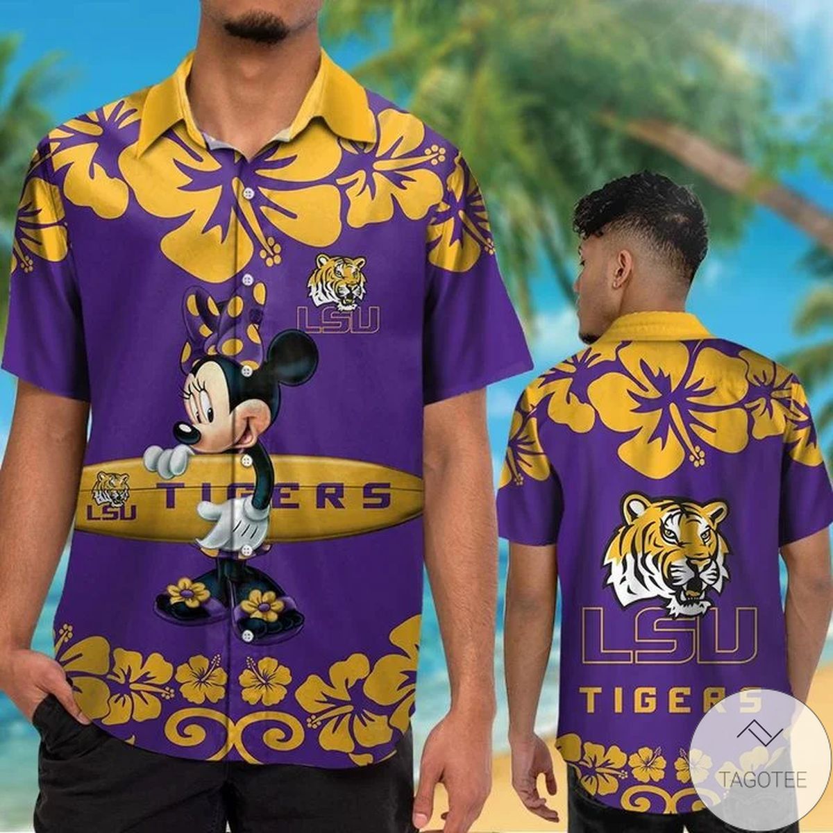 NCCA Lsu Tigers Minnie Hawaiian Shirt