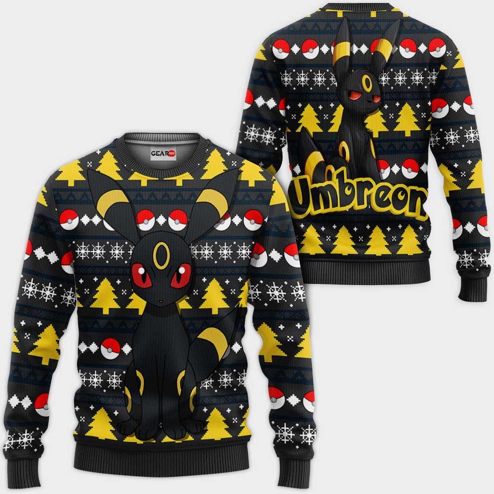 Umbreon Ugly Christmas Sweater Custom Anime Pokemon Xmas Gifts