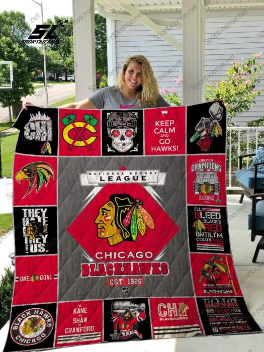 Chicago Blackhawks 3D Quilt Blanket, Fleece Blanket