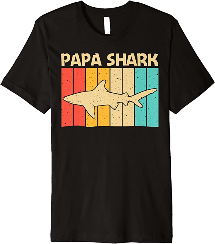 Cool Shark Design For Men Boys Dad Shark Ocean Animal Lovers Premium T-Shirt