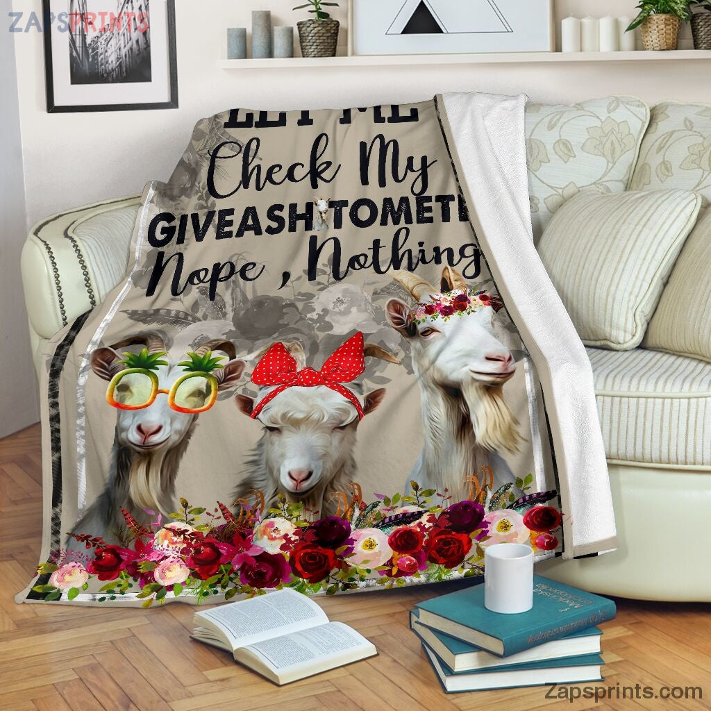 Check My Giveashitometer Goat Blanket – Cool Gift Ideas