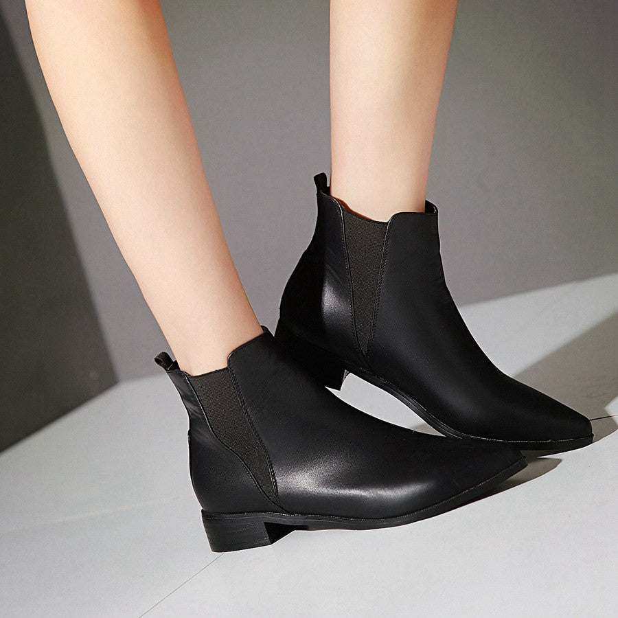 Pu Ankle Boots Women Shoes New Arrival