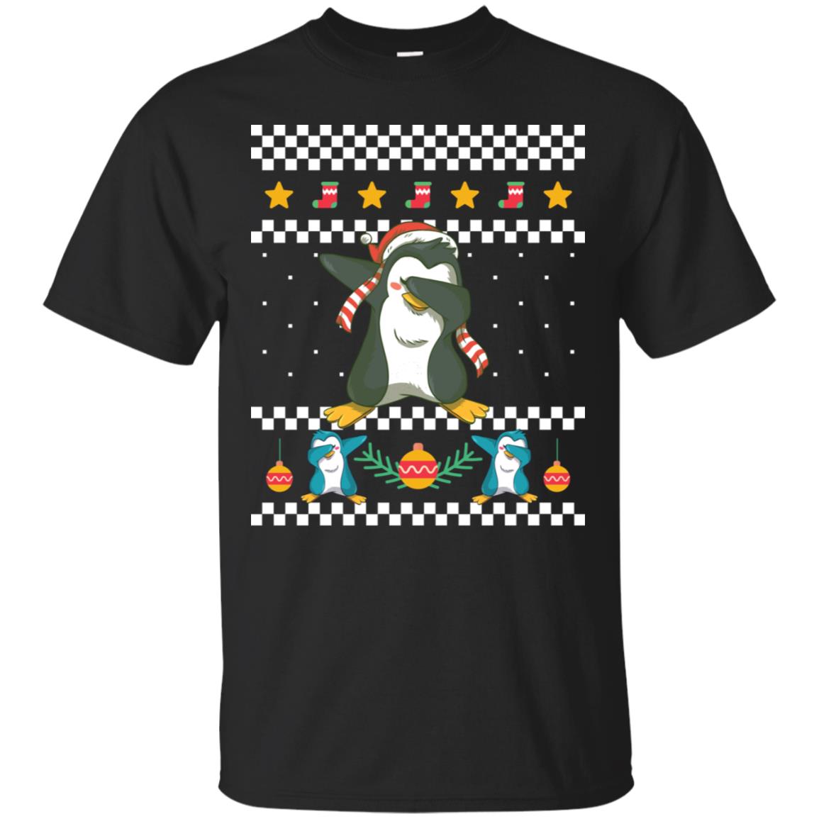 Funny Penguin Dabbing T-Shirt Ugly Sweater Meme Dabs