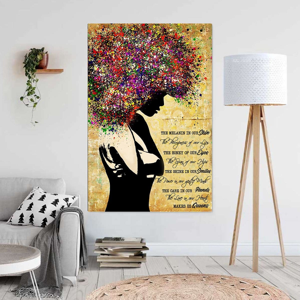 Canvas Painting The Malanin In Out Skin Wall Art Home Decoration