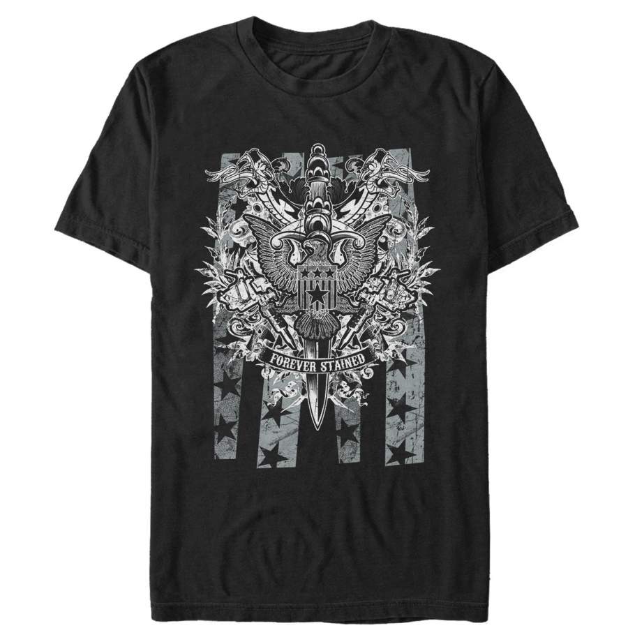 Aztlan Men’s Forever Stained  T Shirt Black