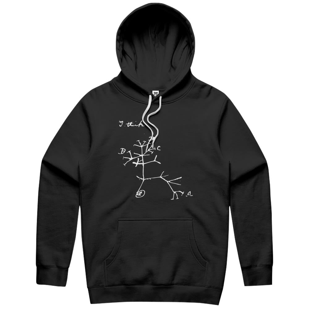 Darwin I Think Tree Hoodie